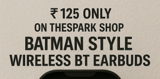TheSpark Shop Batman Style Wireless BT Earbuds at ₹125: Innovation Meets Affordability rs 125 only on thespark shop batman style wireless bt earbuds